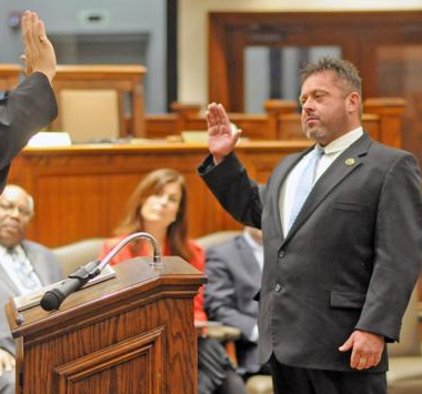 Jim Newby swearing in ceremony